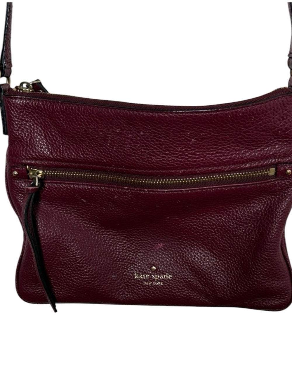 Kate Spade Marron Gabrielle Leather Crossbody Bag BLEMISH